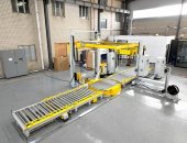 托盤捆扎覆頂膜纏繞包裝線